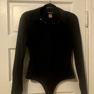 bebe Snap Button Collared Body Suit